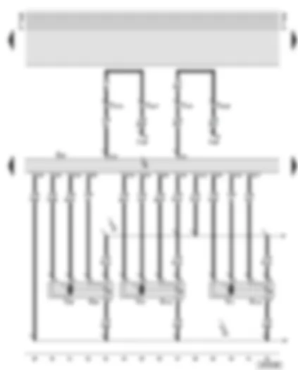 Wiring Diagram  AUDI TT 2006 - Control and display unit for air conditioning system - control motors for temperature flap - central flap and air flow flap