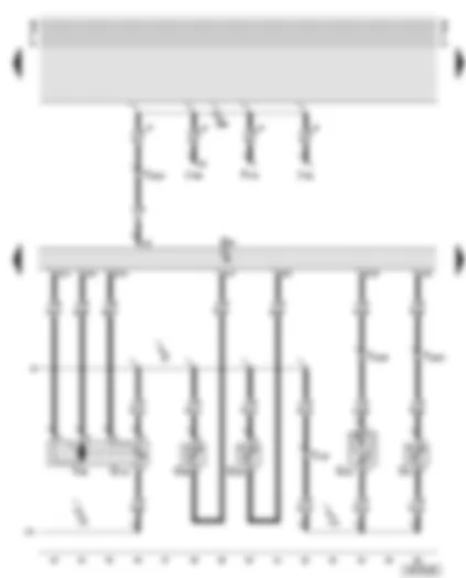 Wiring Diagram  AUDI TT 2006 - Control and display unit for air conditioning system - footwell/defroster flap control motor - ambient temperature sensor and fresh air intake duct temperature sensor - sunlight penetration photosensor