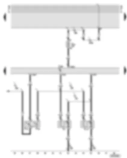 Wiring Diagram  AUDI TT 2005 - Radiator fan control unit and thermo-switches - radiator fan