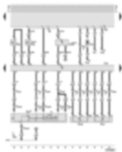 Wiring Diagram  AUDI TT 2001 - Motronic control unit - power assisted steering pressure switch - cruise control system - accelerator pedal position senders