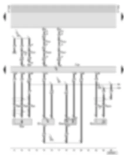 Wiring Diagram  AUDI TT 2001 - Motronic control unit - engine speed sender - intake manifold pressure sender - Hall sender - knock sensor 1