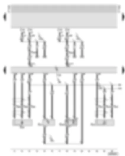 Wiring Diagram  AUDI TT 2002 - Motronic control unit - engine speed sender - charge air pressure sender - Hall sender - knock sensor 1
