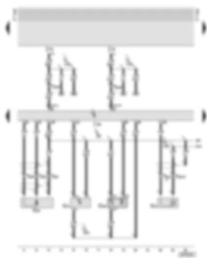 Wiring Diagram  AUDI TT 2005 - Motronic control unit - engine speed sender - charge air pressure sender - Hall sender - knock sensor 1