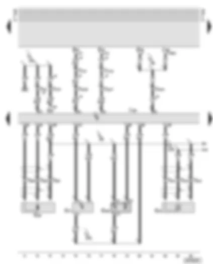 Wiring Diagram  AUDI TT 2000 - Motronic control unit - engine speed sender - intake manifold pressure sender - Hall sender - knock sensor 1