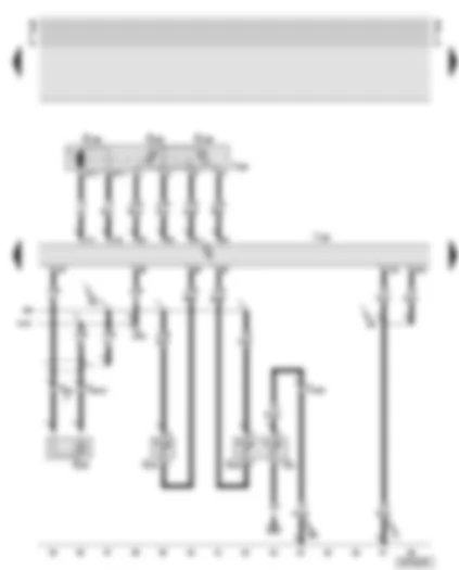 Wiring Diagram  AUDI TT 2001 - Motronic control unit - knock sensor 2 - intake air temperature sender - coolant temperature senders - throttle valve control unit