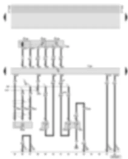 Wiring Diagram  AUDI TT 2002 - Motronic control unit - knock sensor 2 - intake air temperature sender - coolant temperature senders - throttle valve module