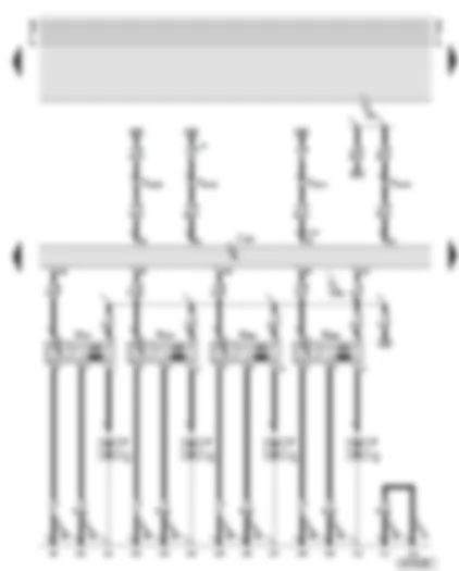 Wiring Diagram  AUDI TT 2000 - Motronic control unit - ignition coils