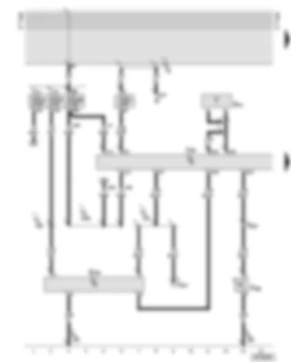 Wiring Diagram  AUDI TT 2002 - Central locking control unit - fuses - interior monitor sender/receiver module 1