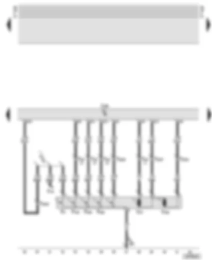 Wiring Diagram  AUDI TT 1999 - Central locking control unit - lock cylinder switch front passenger