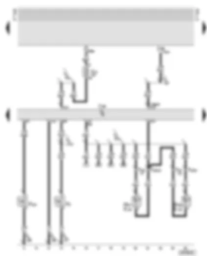 Wiring Diagram  AUDI TT 2006 - Central locking control unit - left door warning lamp - right door warning lamp