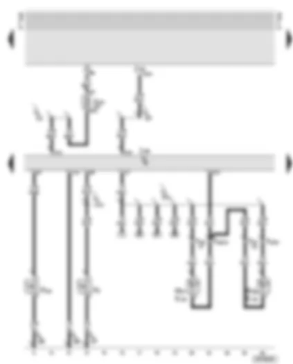 Wiring Diagram  AUDI TT 2000 - Central locking control unit - left door warning lamp - right door warning lamp