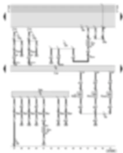 Wiring Diagram  AUDI TT 2001 - Motronic control unit - four-wheel drive control unit - charge pressure control solenoid valve - turbocharger divert air valve