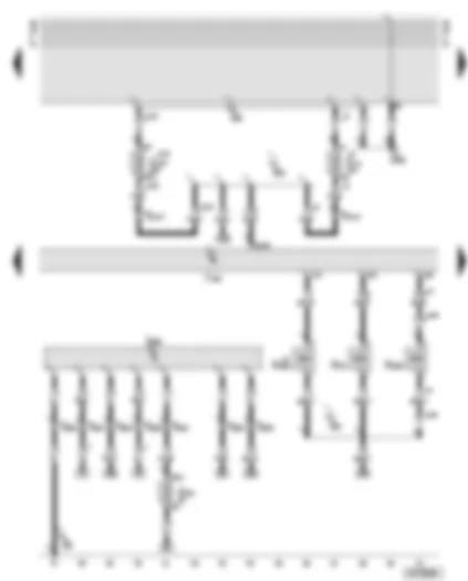 Wiring Diagram  AUDI TT 2002 - Motronic control unit - four-wheel drive control unit - charge pressure control solenoid valve - turbocharger divert air valve