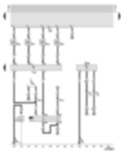 Wiring Diagram  AUDI TT 2001 - Motronic control unit - Motronic current supply relay - oil level thermo sender - injectors