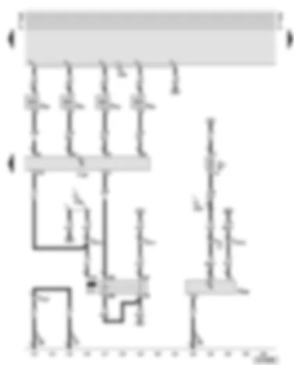 Wiring Diagram  AUDI TT 2002 - Motronic control unit - Motronic current supply relay - oil level thermo sender - injectors