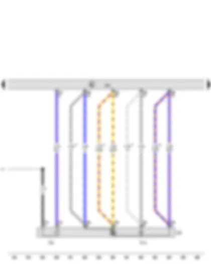 Wiring Diagram  AUDI TT 2015 - Lambda probe 1 after catalytic converter - Lambda probe after catalytic converter - Engine control unit - Lambda probe 1 heater after catalytic converter