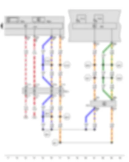 Wiring Diagram  AUDI TT 2015 - ABS control unit - Control unit in dash panel insert - Data bus diagnostic interface - Brake system warning lamp - Warning lamp for electronic stabilisation program and TCS