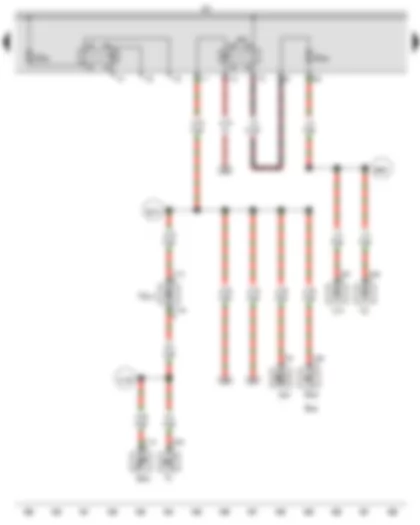 Wiring Diagram  AUDI TT 2016 - Relay for power sockets - Fuse holder C - Fuse 40 on fuse holder C - Fuse 53 on fuse holder C