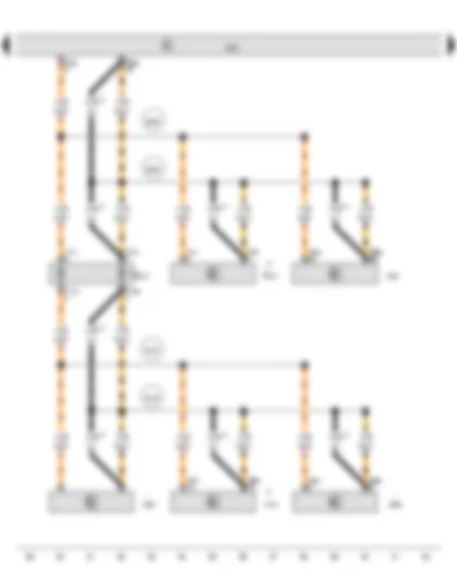 Wiring Diagram  AUDI TT 2015 - Data bus diagnostic interface - Connection 1 (powertrain CAN bus - high) - in main wiring harness - Connection 1 (powertrain CAN bus - low) - in main wiring harness - Connection 1 (powertrain CAN bus - high) - in engine wiring harness - Connection 1 (powertrain CAN bus - low) - in engine wiring harness