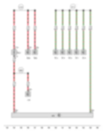 Wiring Diagram  AUDI TT 2015 - Connection 5 (LIN bus) in main wiring harness - Connection 6 in engine compartment wiring harness