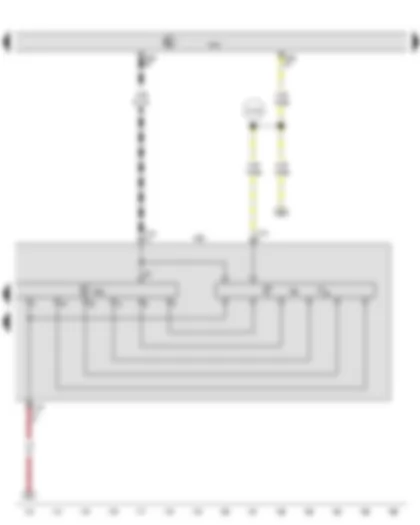 Wiring Diagram  AUDI TT 2015 - Output module 2 for left LED headlight - Onboard supply control unit - Front left headlight - Front left turn signal bulb