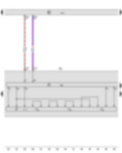 Wiring Diagram  AUDI TT 2015 - Output module 2 for right LED headlight - Onboard supply control unit - Right LED module for daytime running light and side light - Front right headlight