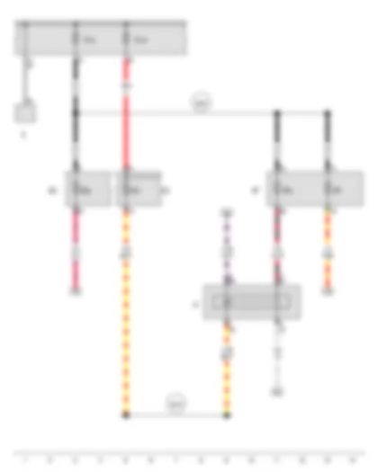 Wiring Diagram  AUDI TT 2015 - Heated rear window relay - Fuse 2 on fuse holder D - Fuse 2 in fuse holder F - Fuse 3