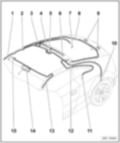 AUDI TT 2011 Routing rear lid/roof
