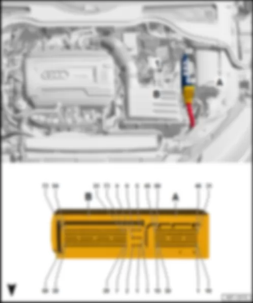AUDI TT 2015 Fitting location,  engine control unit J623