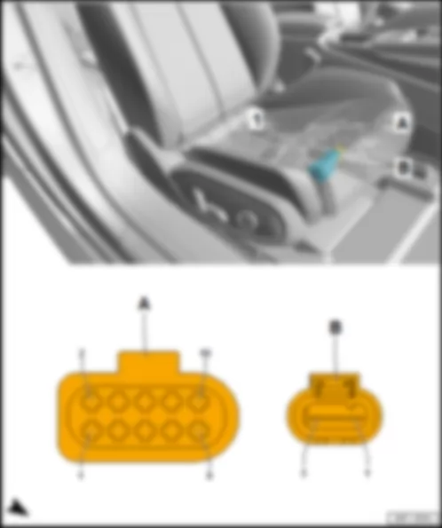 AUDI TT 2016 Fitting location, seat occupied recognition control unit J706