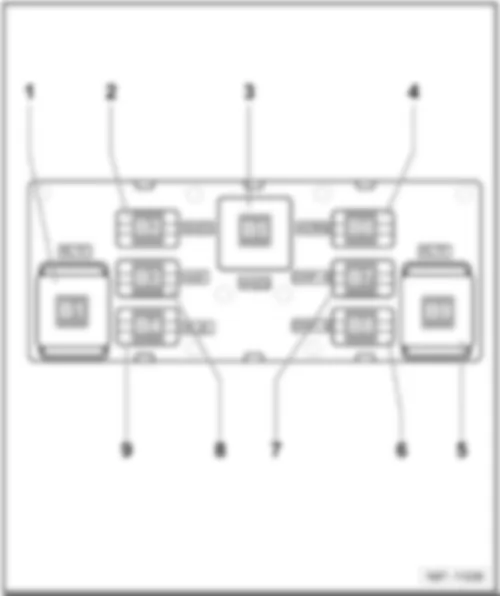 AUDI TT 2014 Position of relays on  onboard supply control unit J519 , up to May 2009