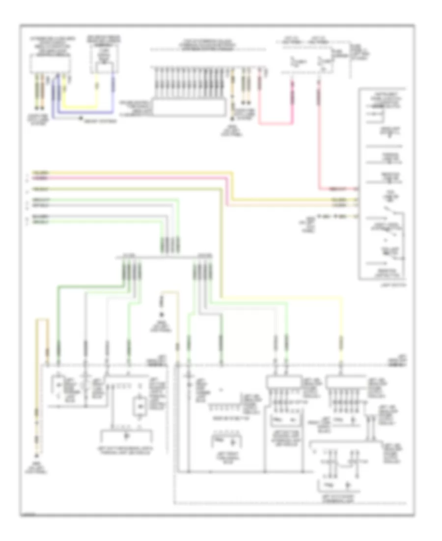 Электросхема внешнего освещения (3 из 3) для Audi A8 2013