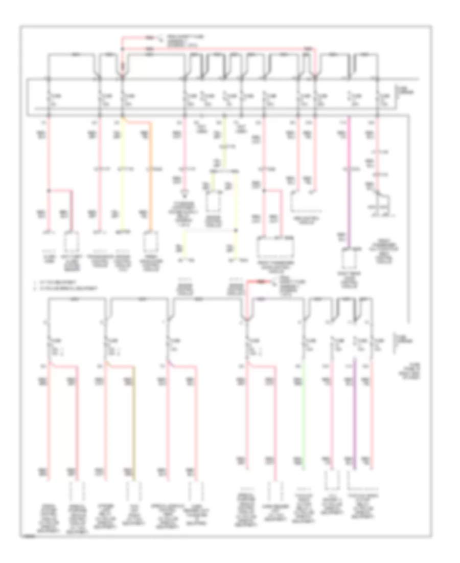 Электросхема блока предохранителей и реле (3 из 8) для Audi A8 2013