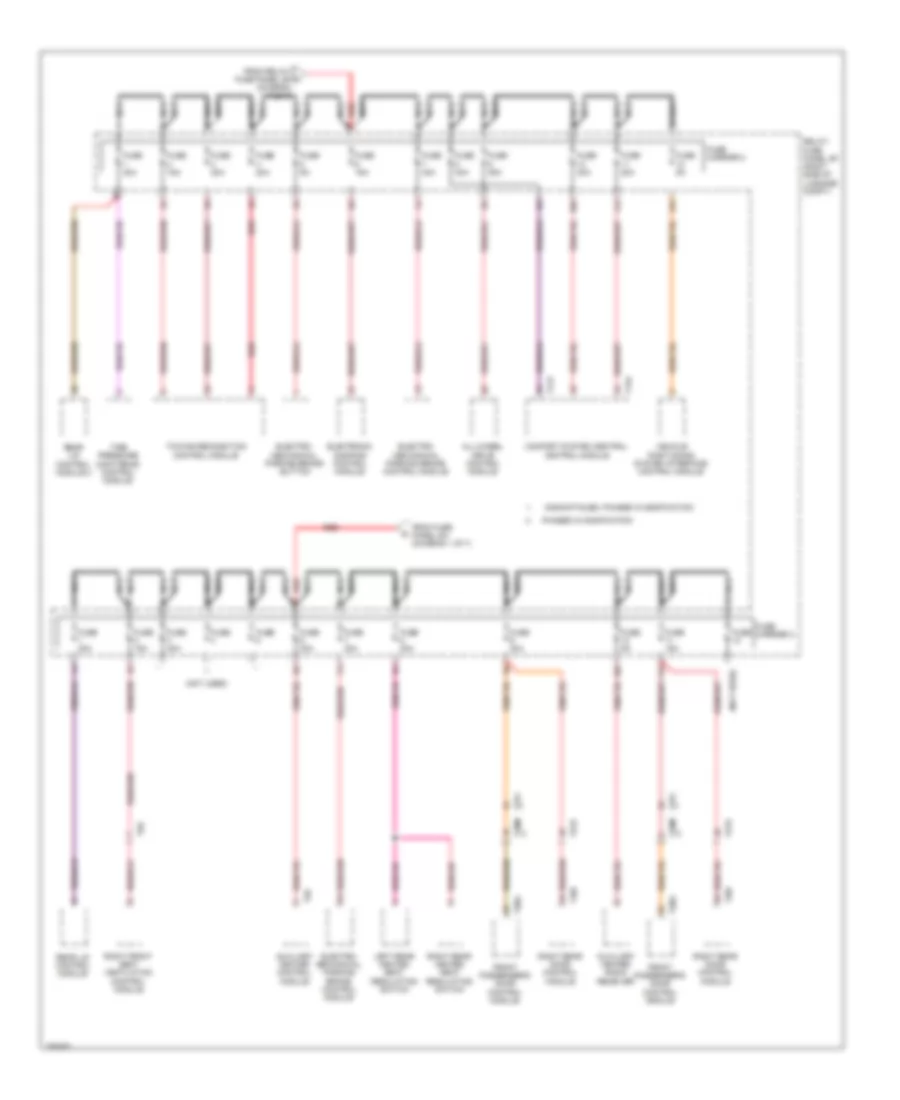 Электросхема блока предохранителей и реле (3 из 7) для Audi Q5 2.0T 2011