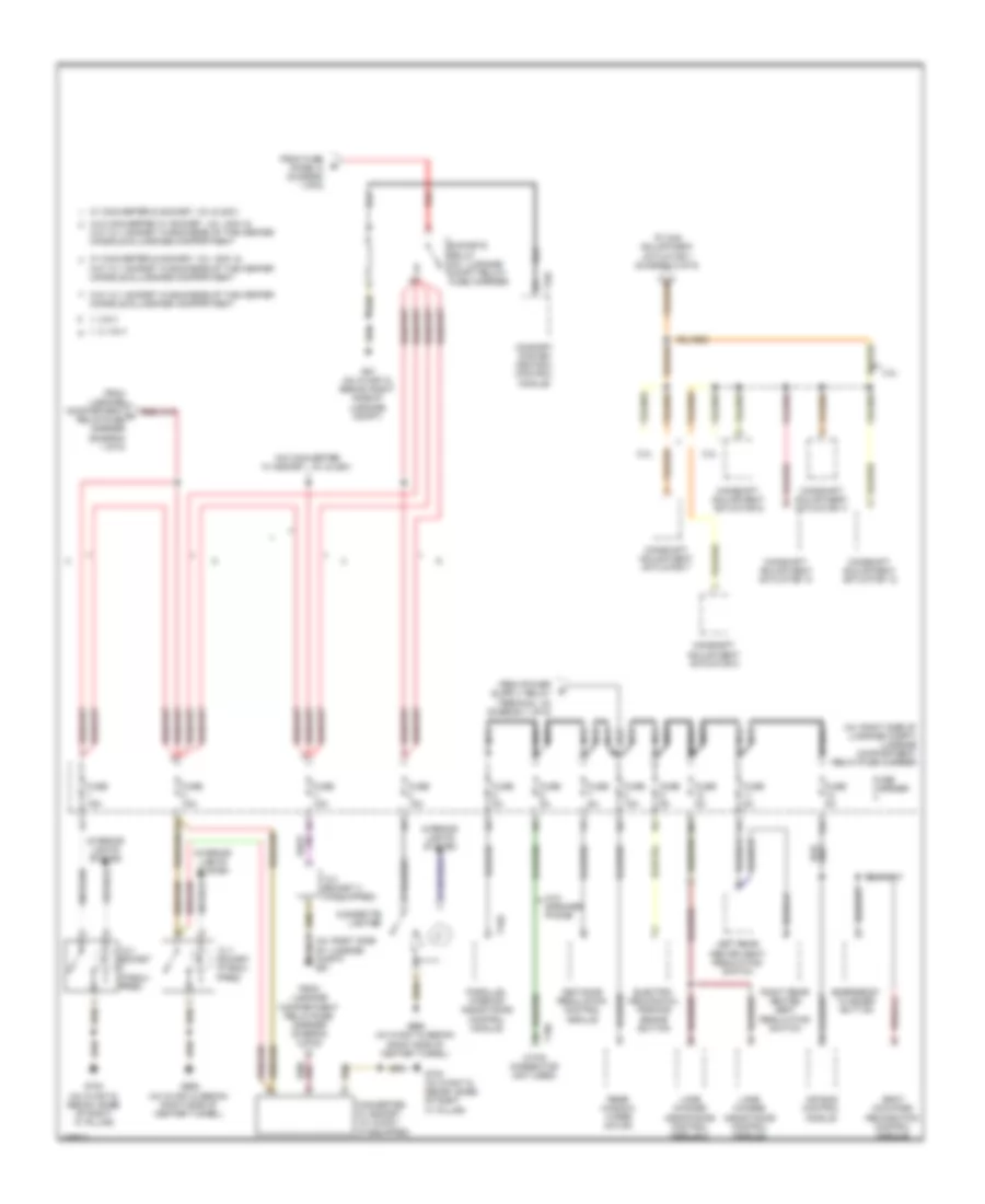 Электросхема блока предохранителей и реле (4 из 6) для Audi A4 Quattro 2009