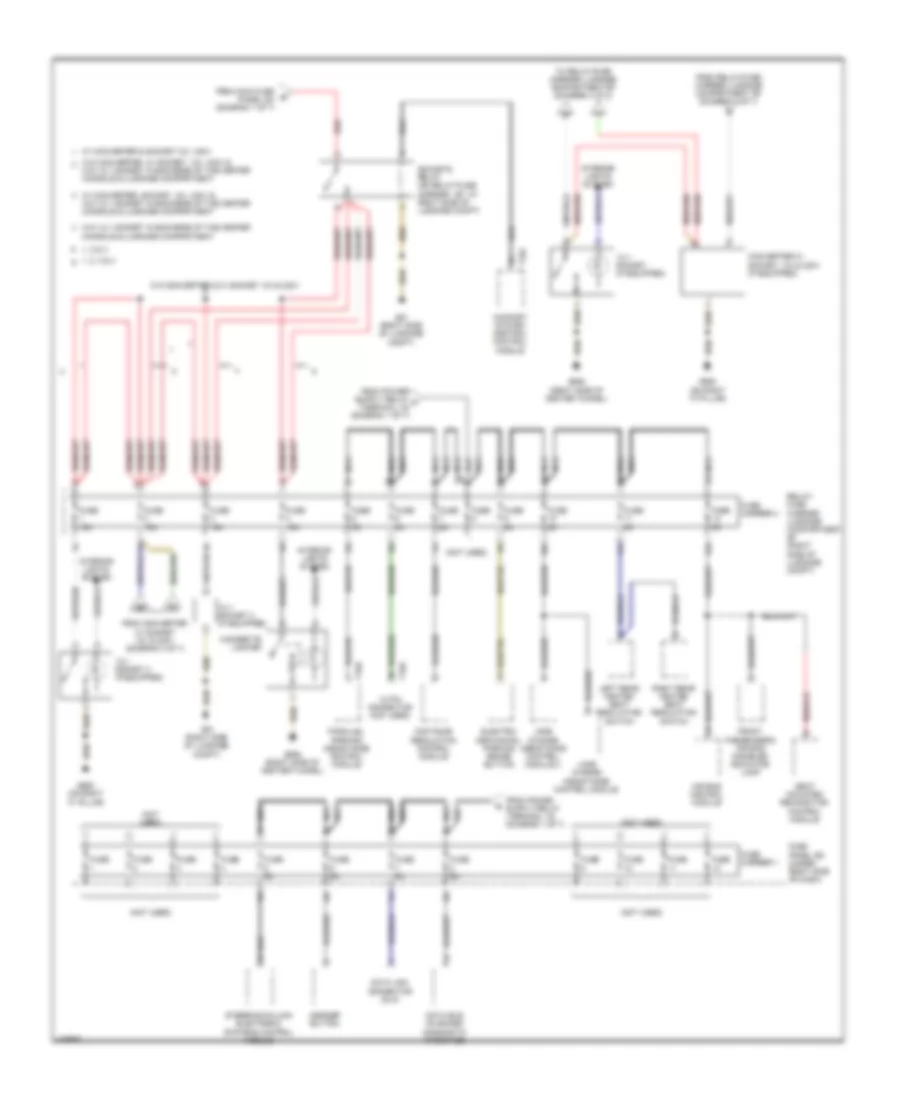 Электросхема блока предохранителей и реле (4 из 7) для Audi A5 Quattro 2009