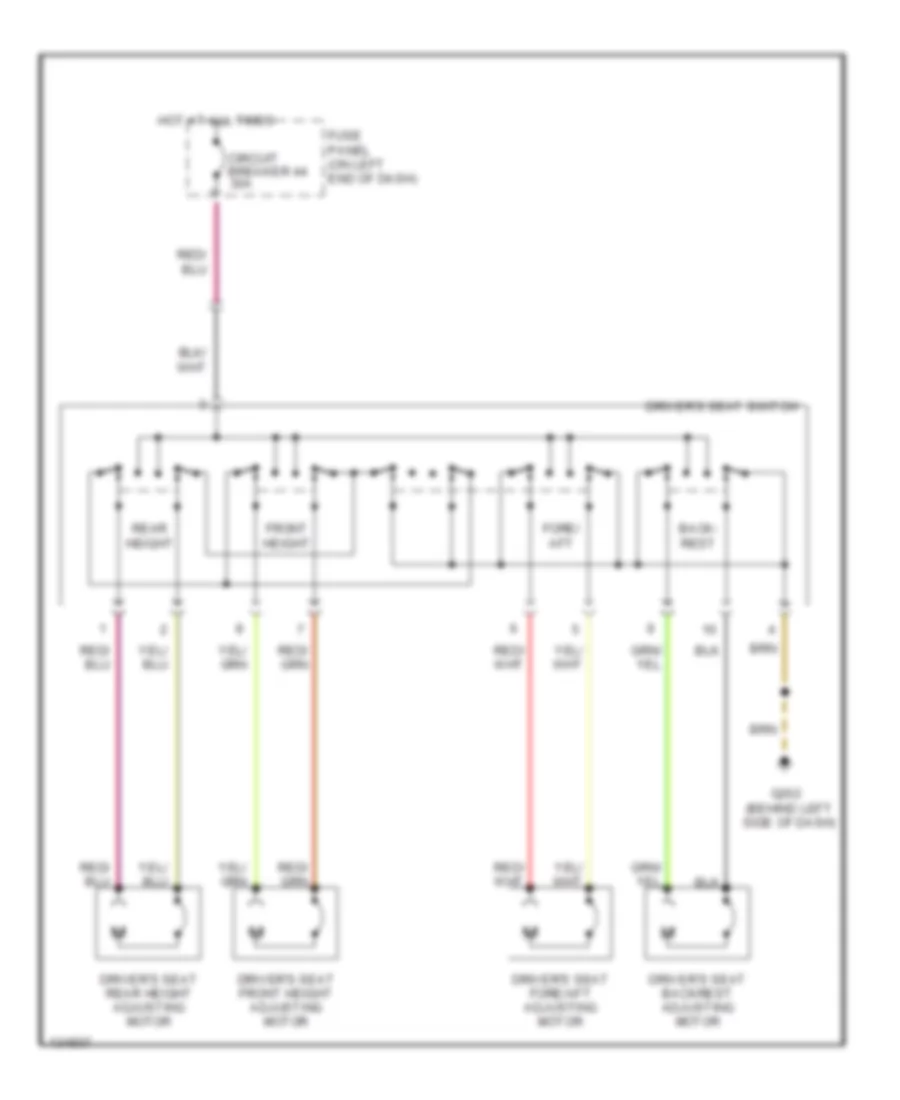 Электросхема привода сидений левой стороны для Audi A4 Avant Quattro 2000