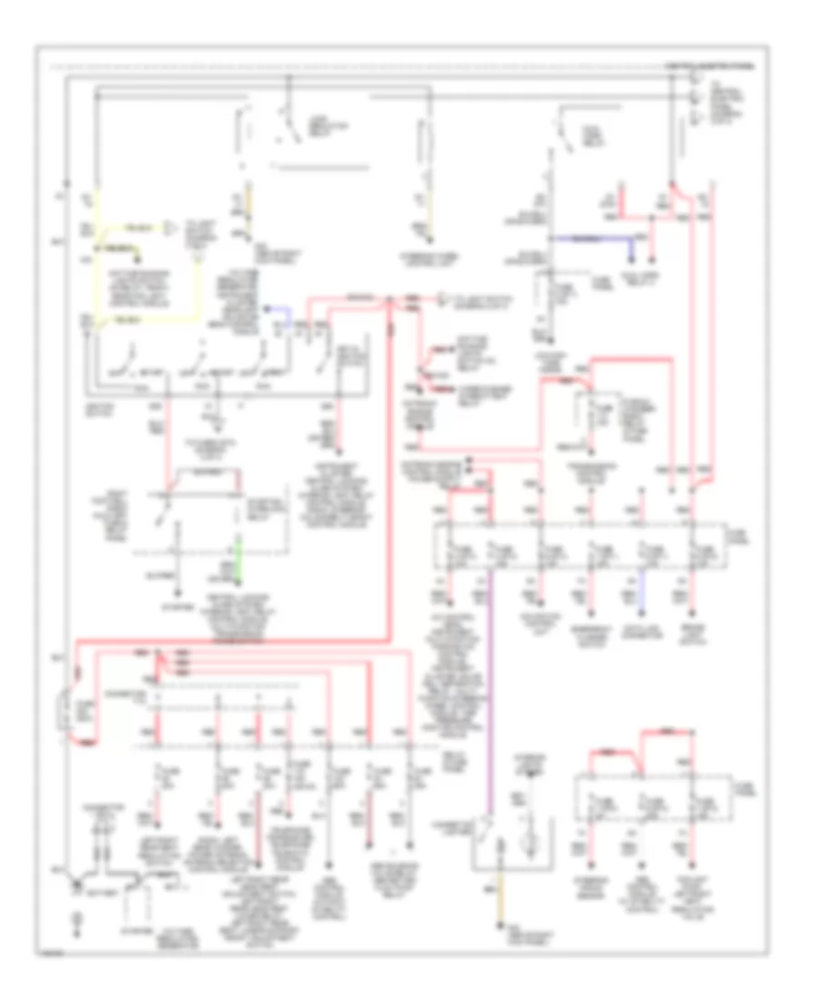 Электросхема блока предохранителей и реле (1 из 4) для Audi A8 Quattro 2000
