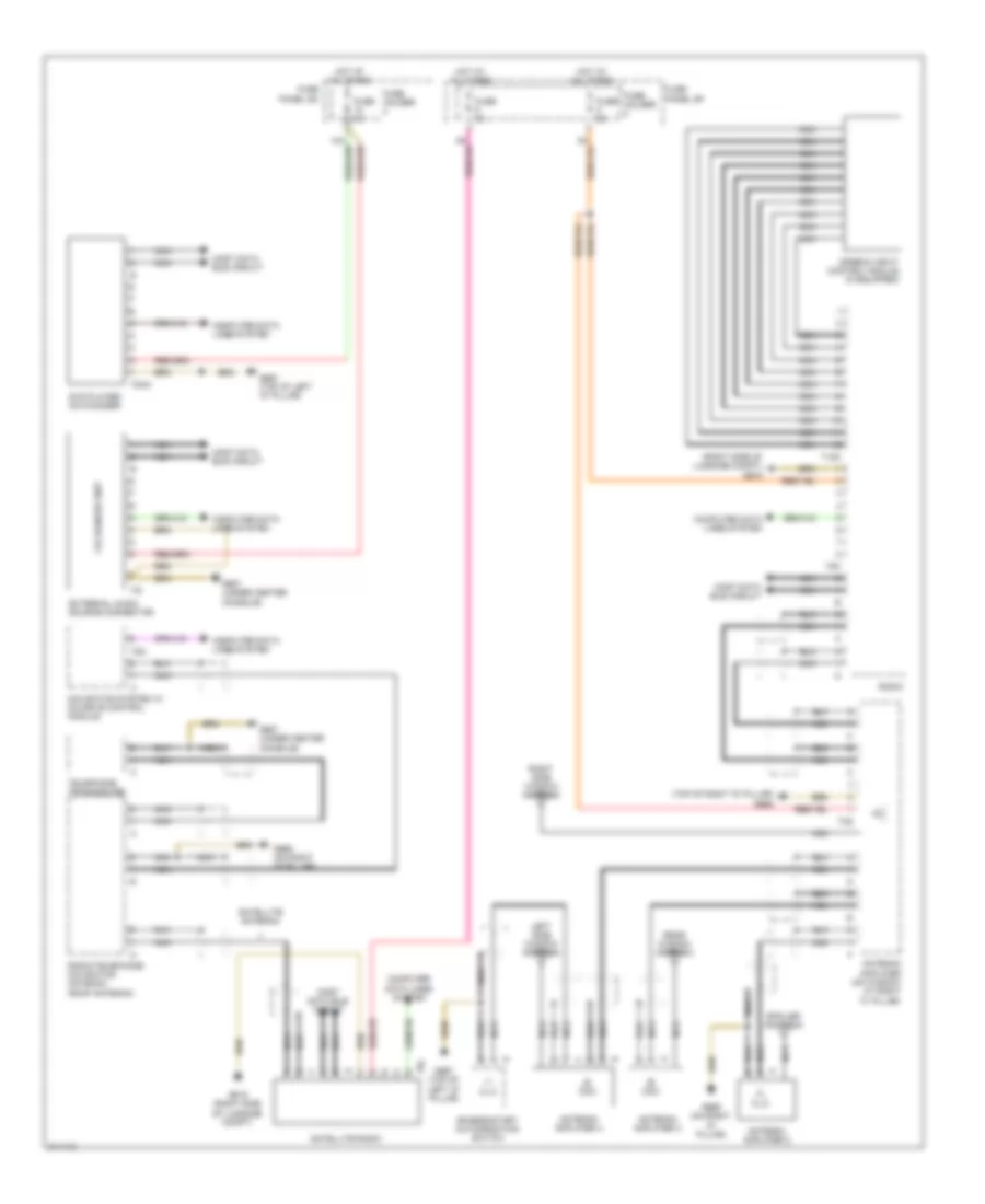 Radio Wiring Diagram, Late Production DSP Radio without Bang & Olufsen (2 из 2) для Audi Q7 3.0 TDI 2009