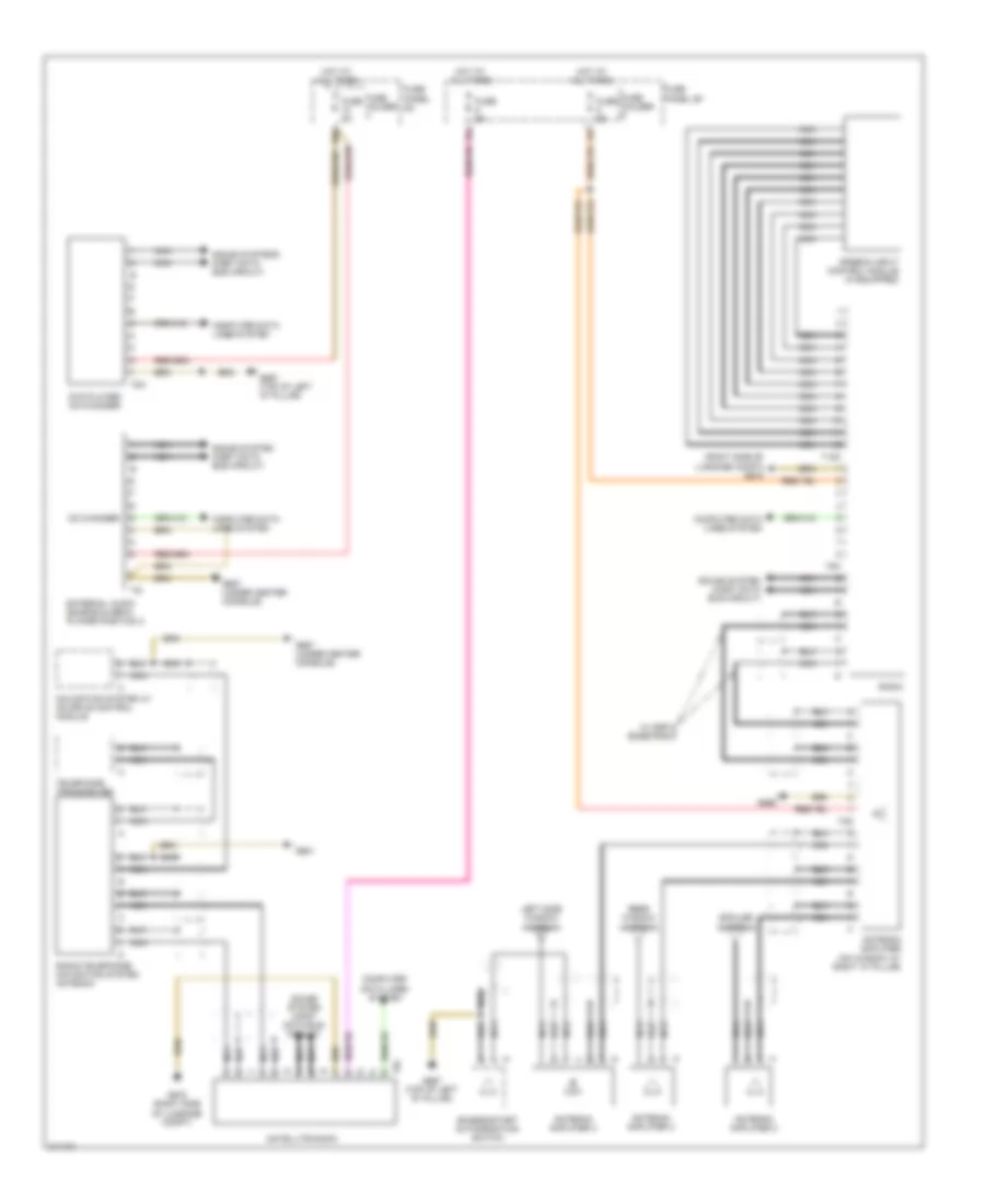 Radio Wiring Diagram, Early Production DSP Radio without Bang & Olufsen (2 из 2) для Audi Q7 3.0 TDI 2009