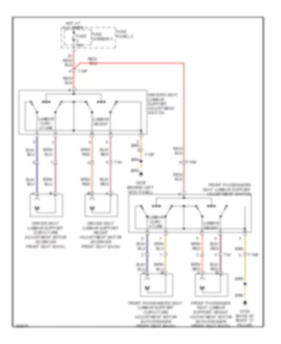 Электросхема регулировки поясницы для Audi A4 2.0T 2012