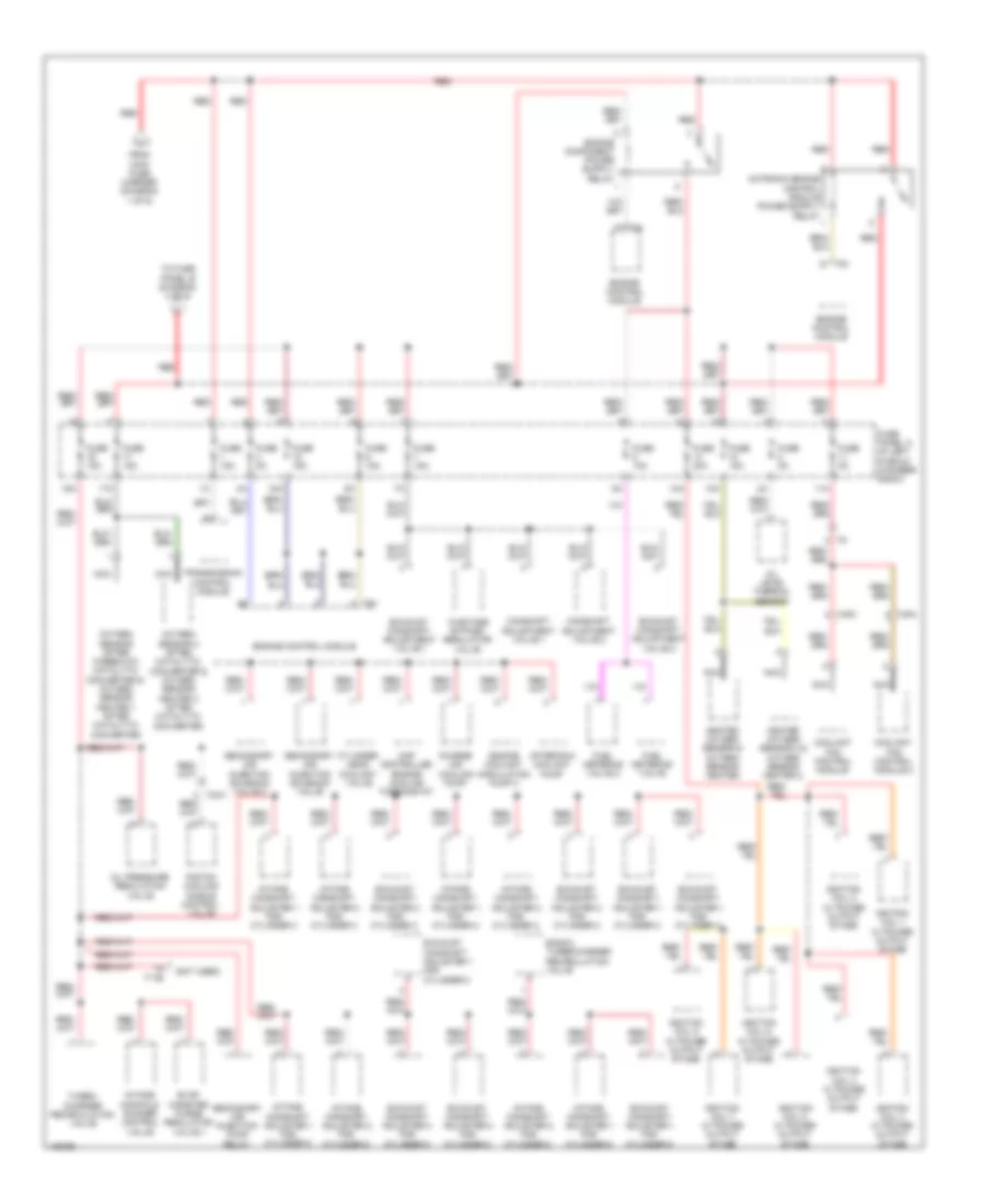 Электросхема блока предохранителей и реле (2 из 9) для Audi S6 2013