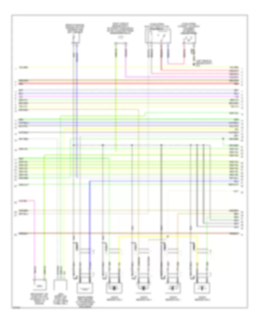 4.2L, Электросхема системы управления двигателем (2 из 4) для Audi S4 Quattro 2009