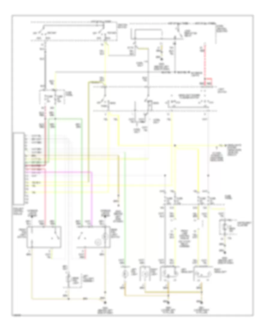 Headlamps Wiring Diagram, Canada without High Intensity Discharge Lamps & All USA для Audi S4 Avant Quattro 2001