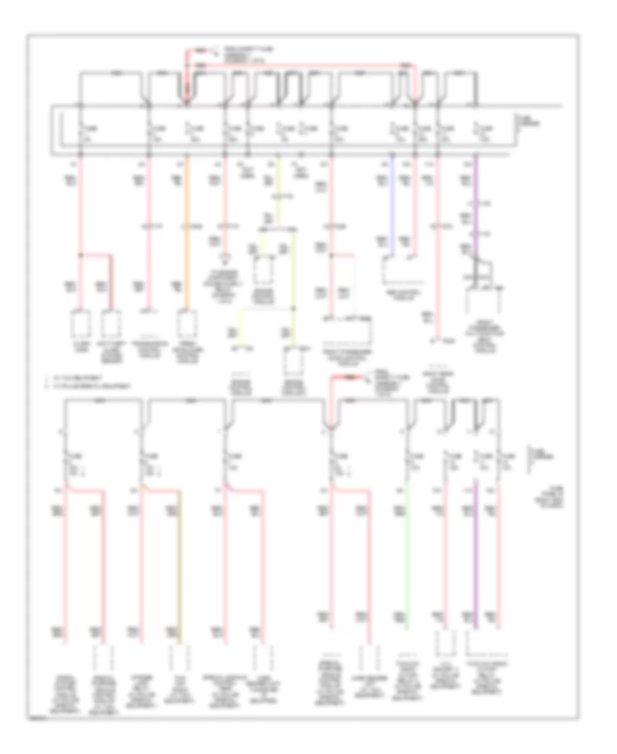 Электросхема блока предохранителей и реле (3 из 8) для Audi A8 L 2012