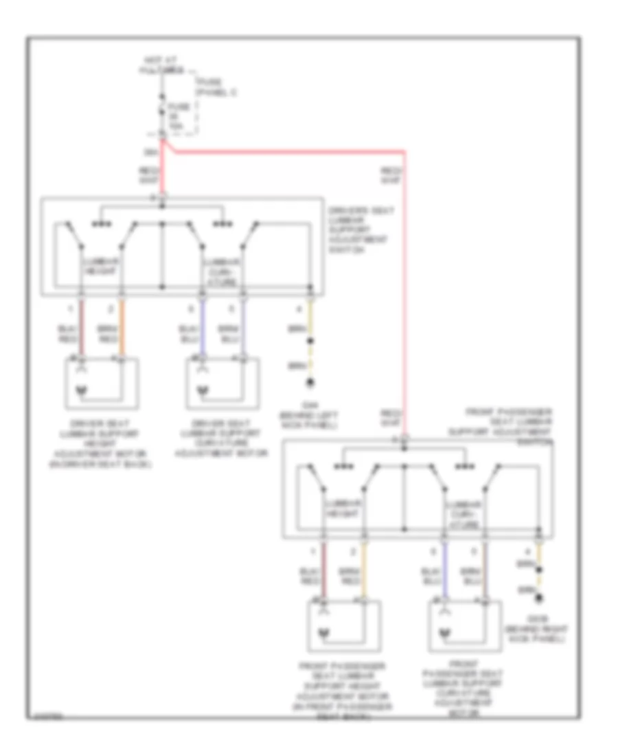 Электросхема регулировки поясницы для Audi A3 2.0 TDI 2010