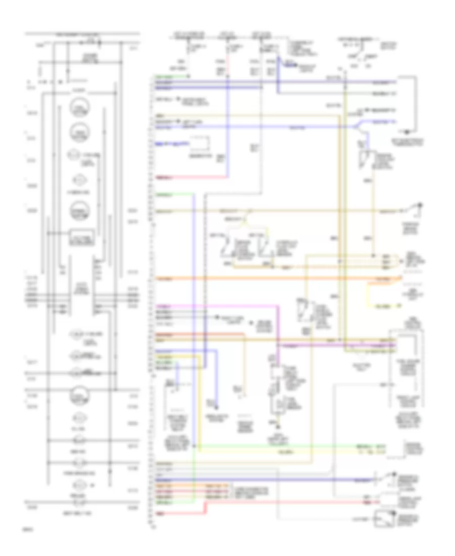 монтажная схема приборной панели (90 схем 1 из 2) для Audi 90 S 1994