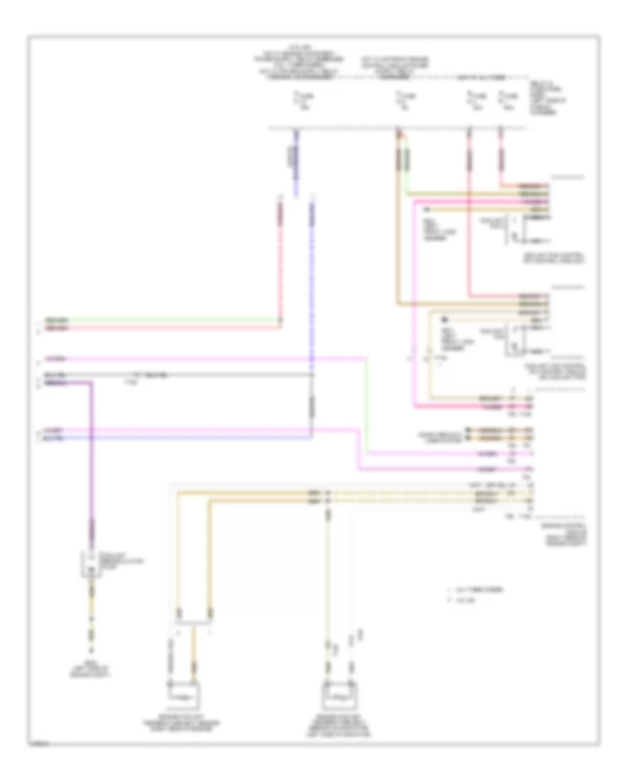 Электросхема системы охлаждения (2 из 2) для Audi Q7 3.0 TDI 2012