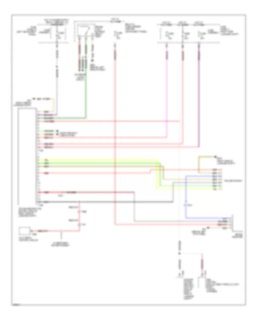 Электросхема розетки подключения прицепа для Audi Q7 3.0 TDI 2012