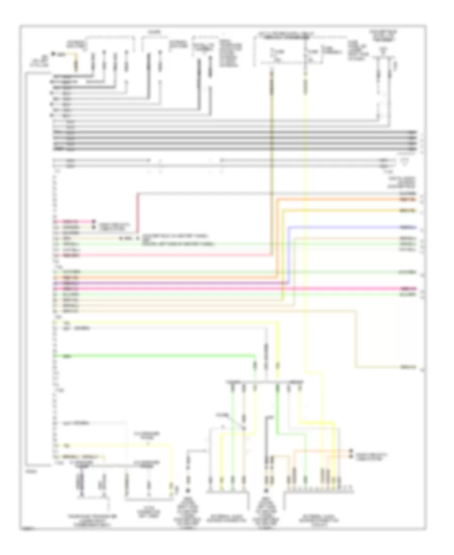 Электросхема навигации GPS, основная развлекательно-информационная передача (1 из 2) для Audi A5 2.0T Quattro 2010